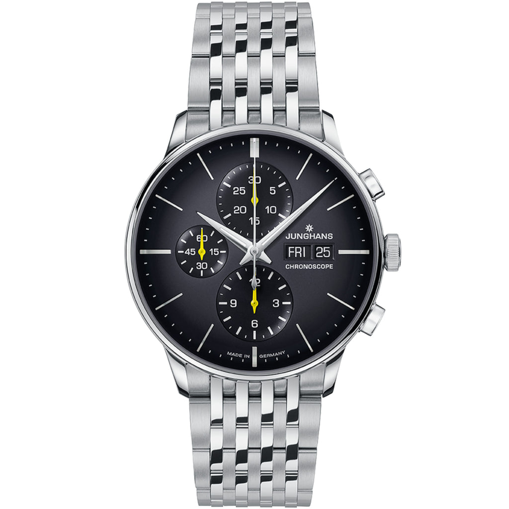 Junghans Meister Chronoscope, Date English - 27/4429.47 (47) aus Edelstahl mit Diamant