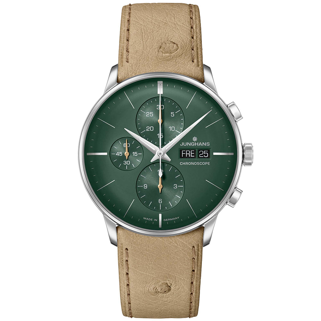 Junghans Meister Chronoscope - englisches Datum - 27/4222.03 (03) aus Leder, Edelstahl