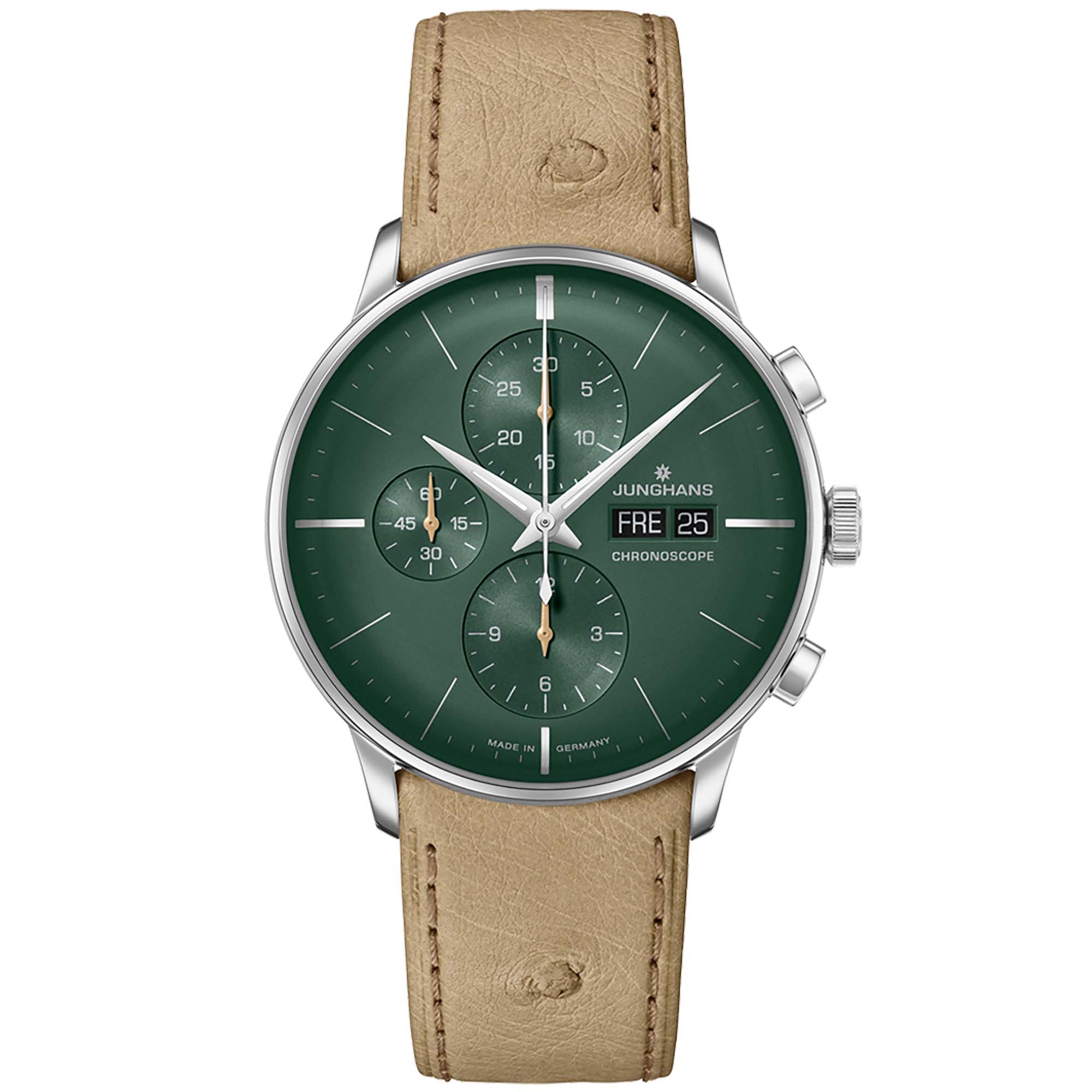Junghans Meister Chronoscope - englisches Datum - 27/4222.03 (03) aus Leder, Edelstahl