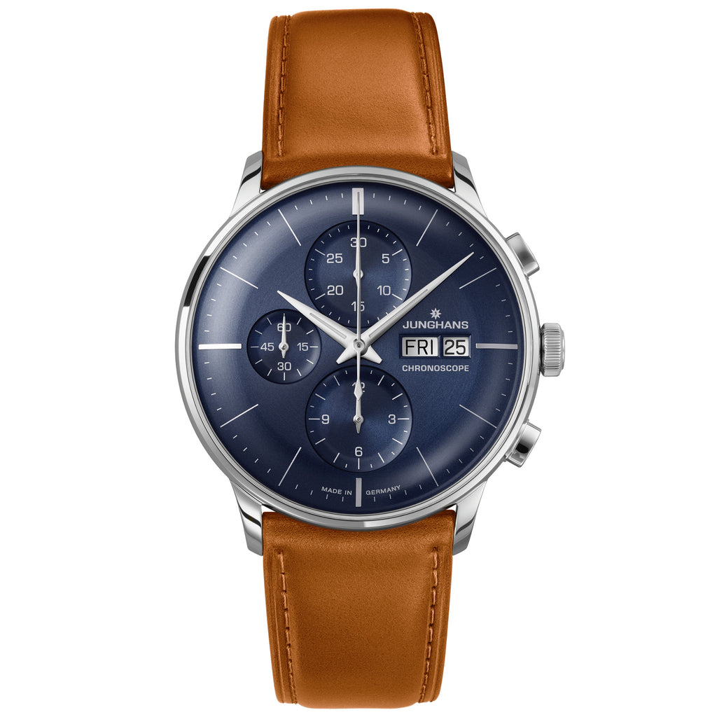 Junghans Meister Chronoscope - englisches Datum - 27/4526.03 (03) aus Leder, Edelstahl