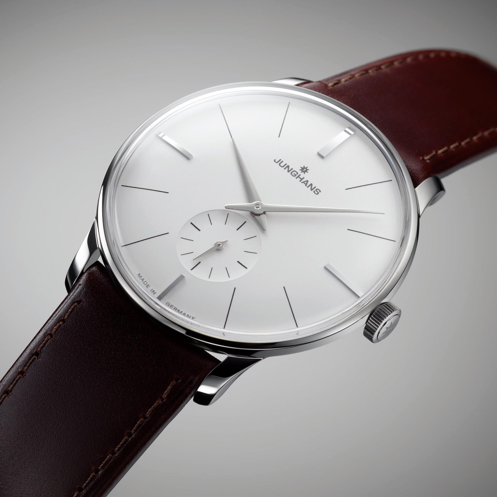 Junghans Meister Handaufzug - 27/3200.02 (02) aus Leder, Edelstahl