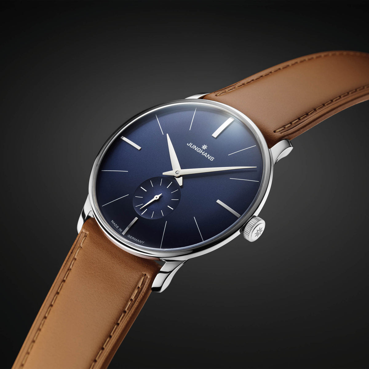 Junghans Meister Handaufzug - 27/3504.02 (02) aus Leder, Edelstahl