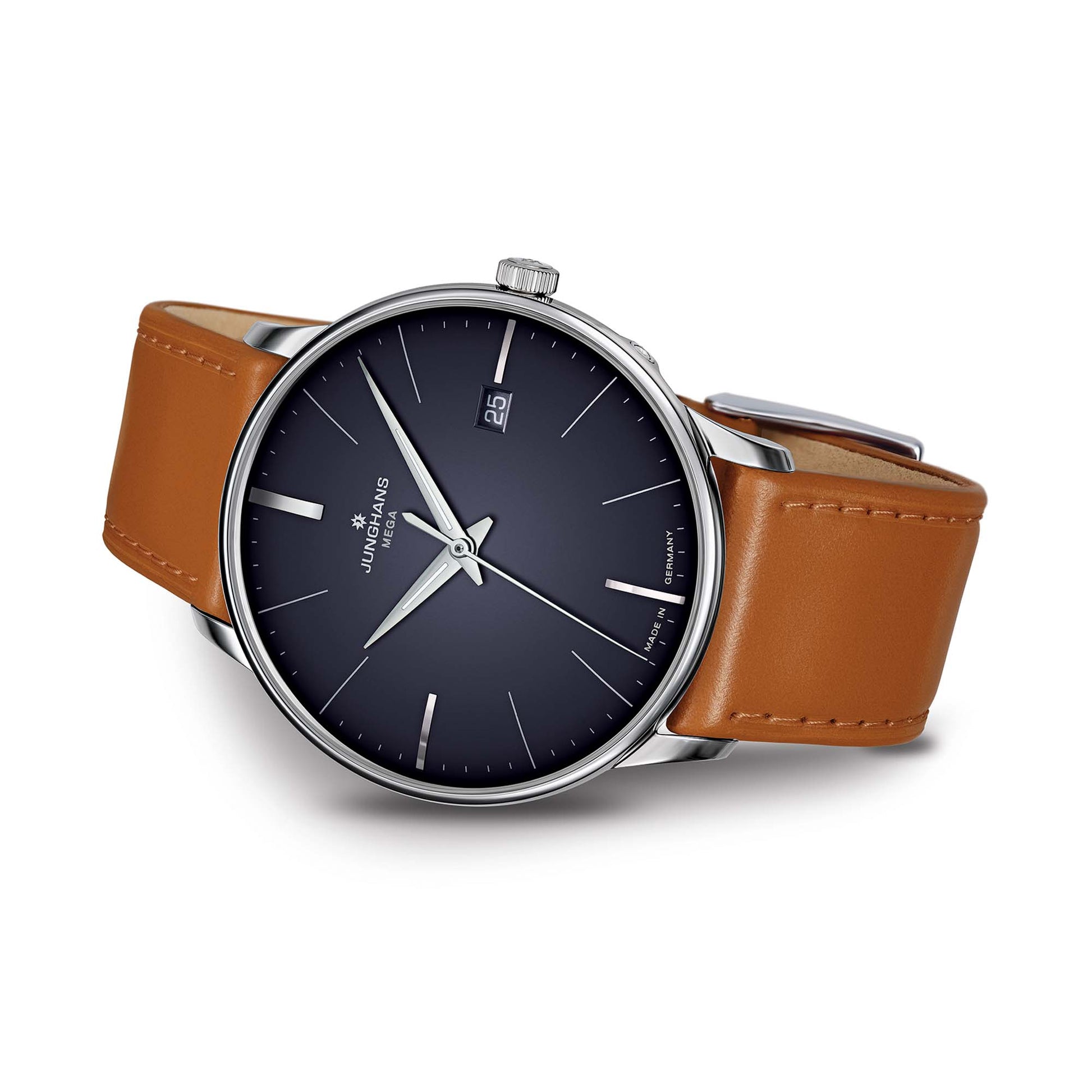 Junghans Meister MEGA - 58/4801.00 (00) aus Leder, Edelstahl