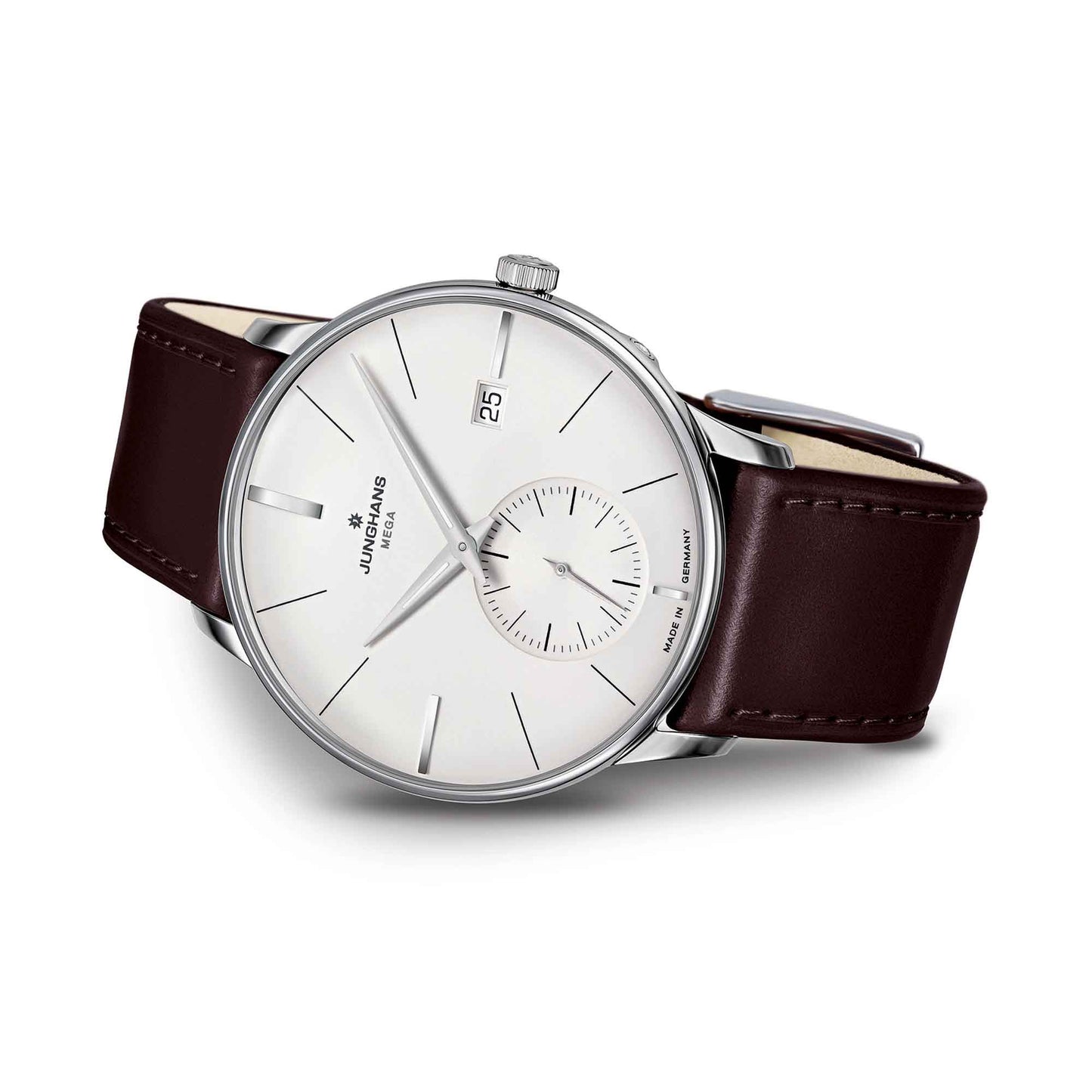 Junghans Meister MEGA Kleine Sekunde - 58/4902.00 (00) aus Leder, Edelstahl