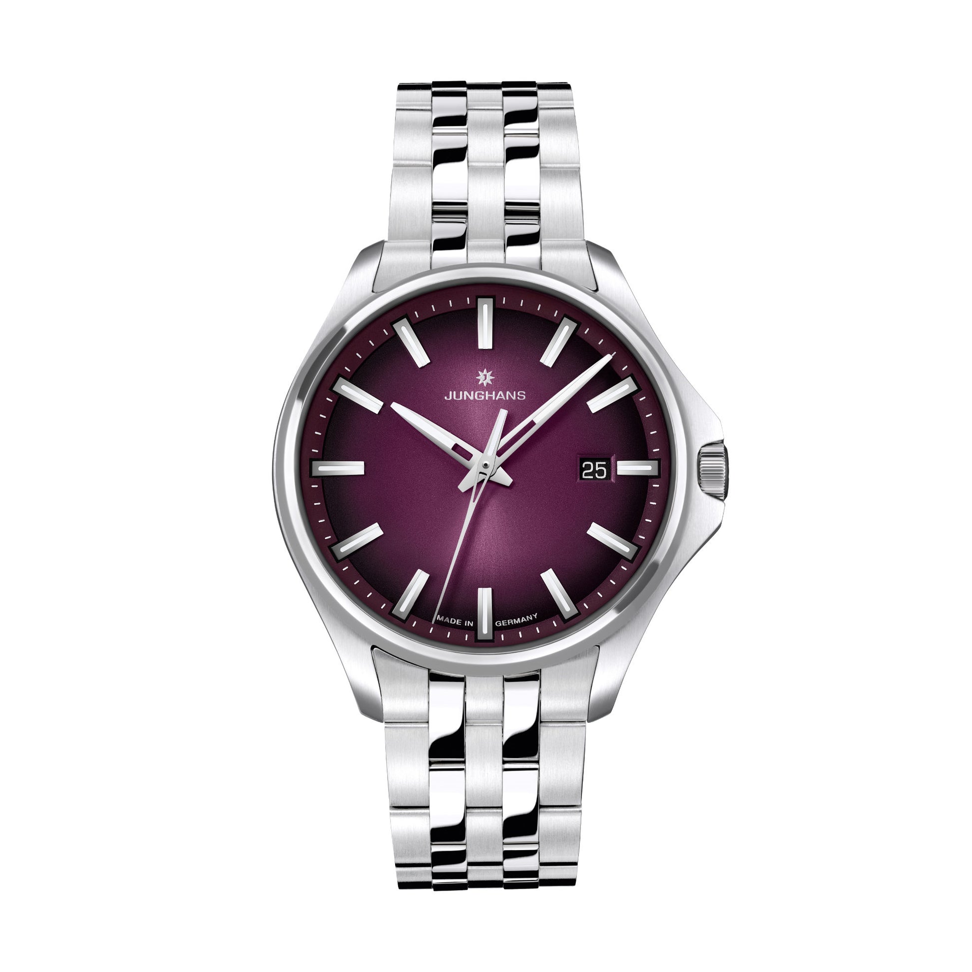 Meister S Quarz 35, Edelstahl von Junghans (47/4532.44)