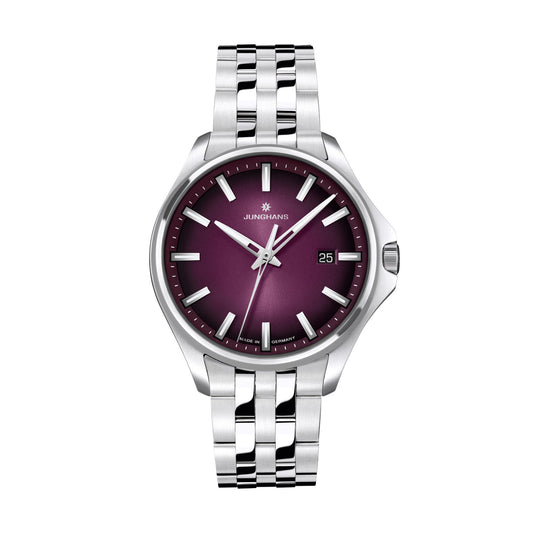 Meister S Quarz 35, Edelstahl von Junghans (47/4532.44)