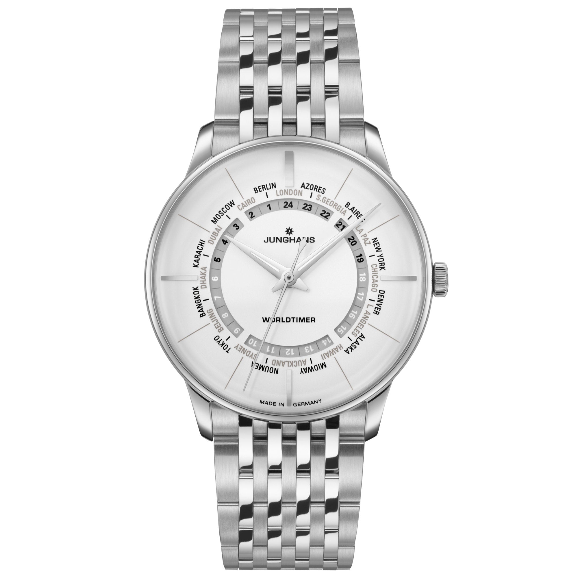 Junghans Meister Worldtimer - 27/3011.45 (45) aus Edelstahl