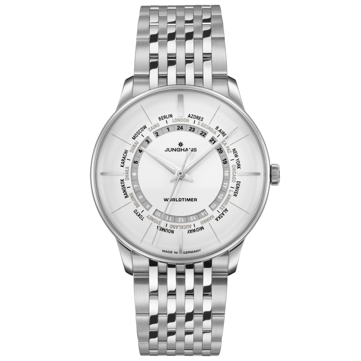 Junghans Meister Worldtimer - 27/3011.45 (45) aus Edelstahl