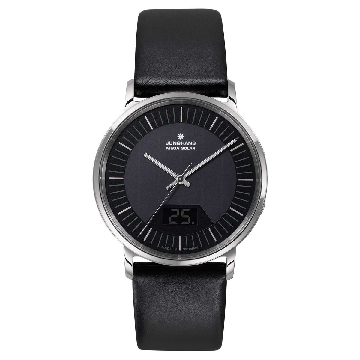 Junghans Milano Mega Solar - 56/4220.00 (00) aus Leder, Edelstahl