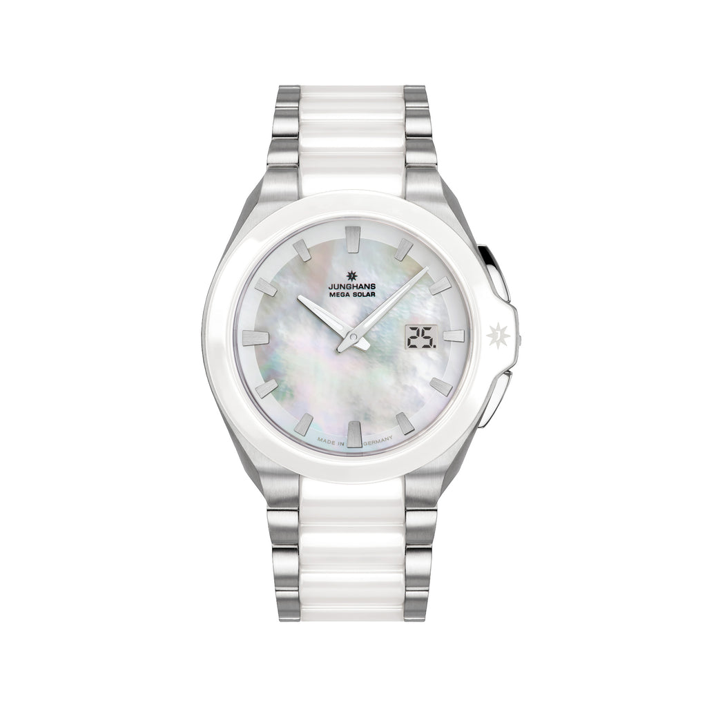 Junghans Spektrum Damen - 15/1601.44 (44) aus Edelstahl mit Perlmutt