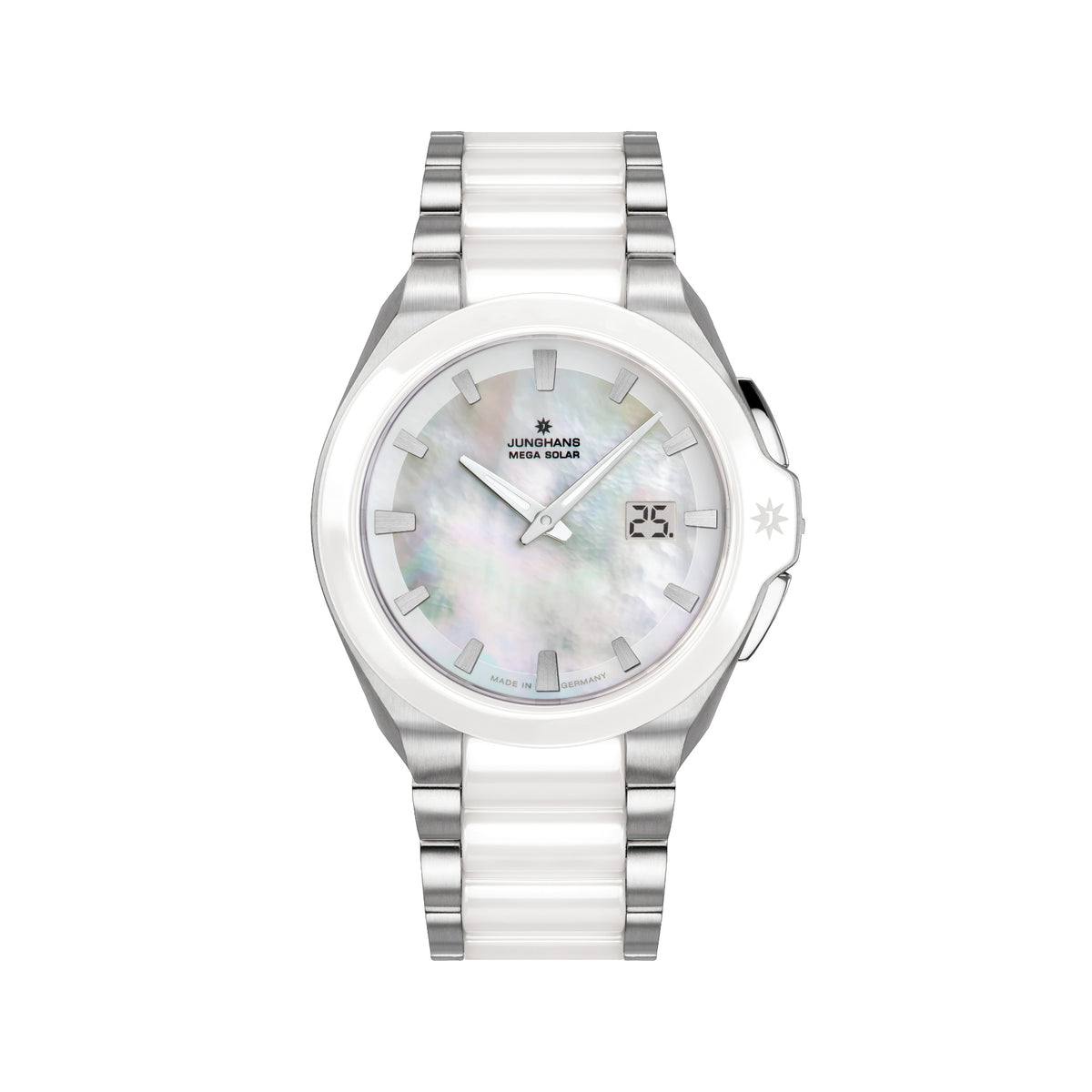 Junghans Spektrum Damen - 15/1601.44 (44) aus Edelstahl mit Perlmutt