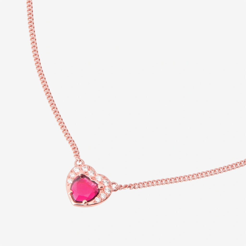 Kette Herz, Roségold • Diamant • Rubin von DoDo (DCC3000-HEART-DSR9R)