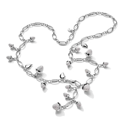 Kurzes MIKADO Collier mit Diamant Pavé, Weißgold • Diamant von Tamara Comolli (N-M-56-p-wg)