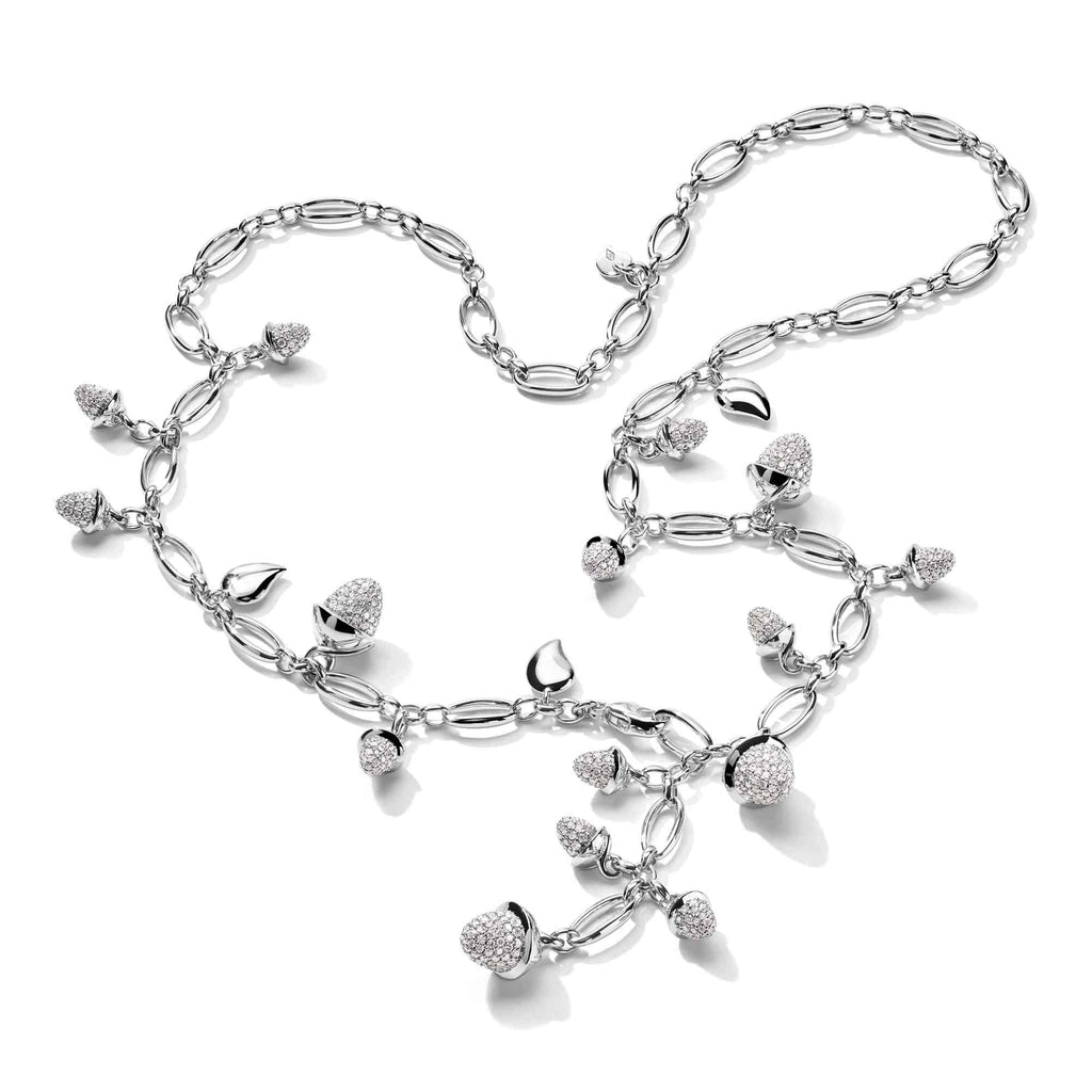 Kurzes MIKADO Collier mit Diamant Pavé , Weißgold • Diamant von Tamara Comolli (N-M-56-p-wg)