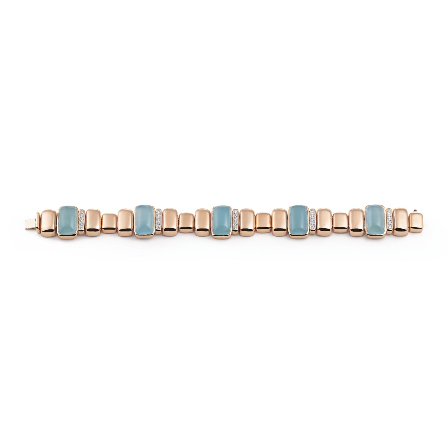 La Piazza Armband, Bicolor-Gold • Aquamarin • Diamant von Al Coro (NB410AQR)