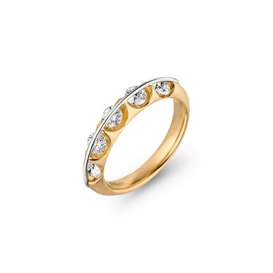 LIBERTÉ Mehrsteiner Ring, Gelbgold und Platin von Schaffrath online kaufen (Ref. 528_L1045_80_GW)