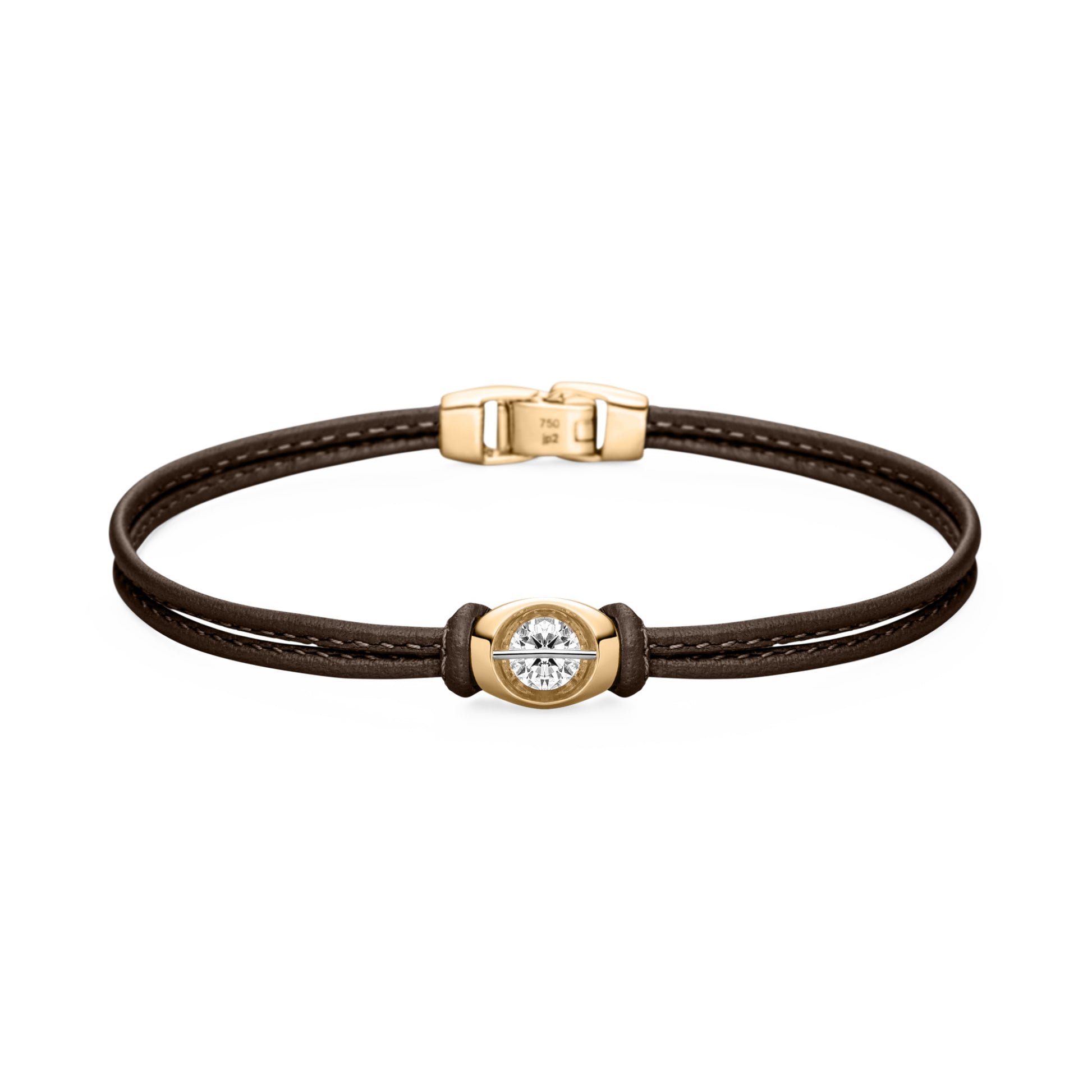 LIBERTÉ Armband, Gelbgold • Diamant von Schaffrath (111_L1C61_3X_050_GW)