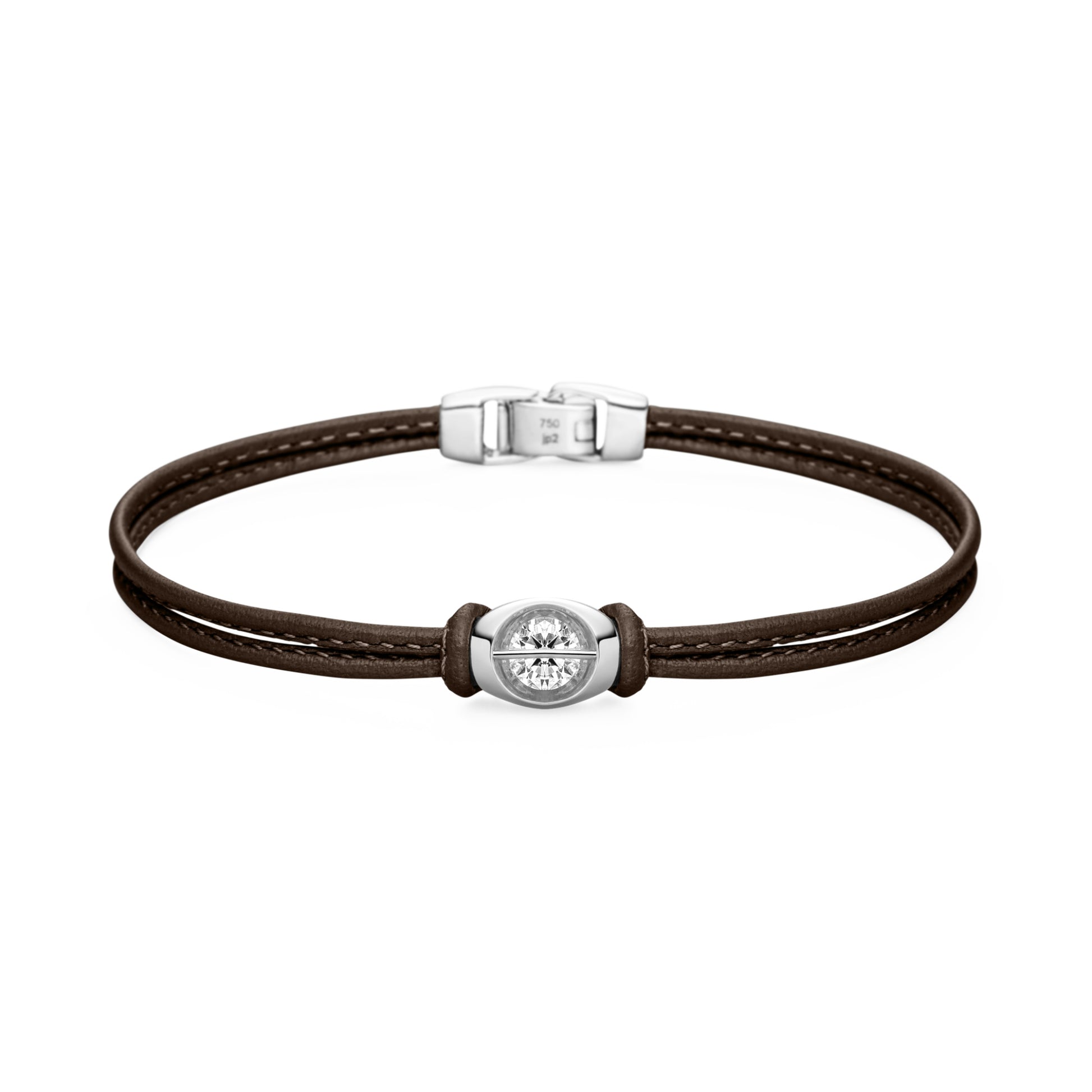 LIBERTÉ Armband, Weißgold • Diamant von Schaffrath (211_L1C61_3X_050_WW)