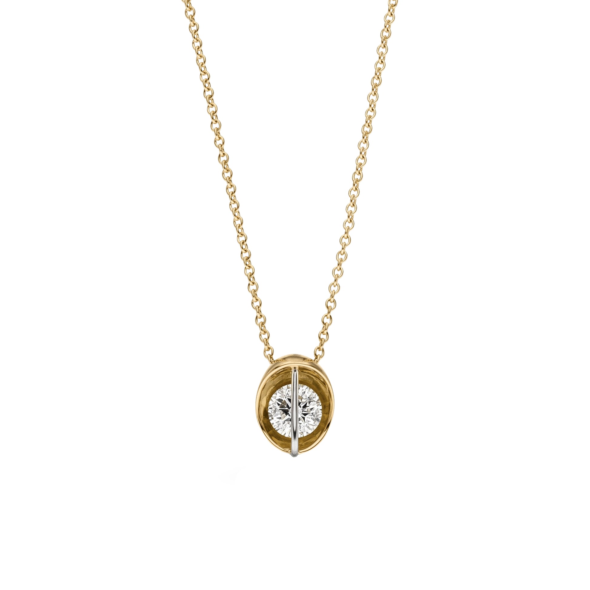 LIBERTÉ Collier, Gelbgold • Diamant von Schaffrath (114_L1061_40_GW)