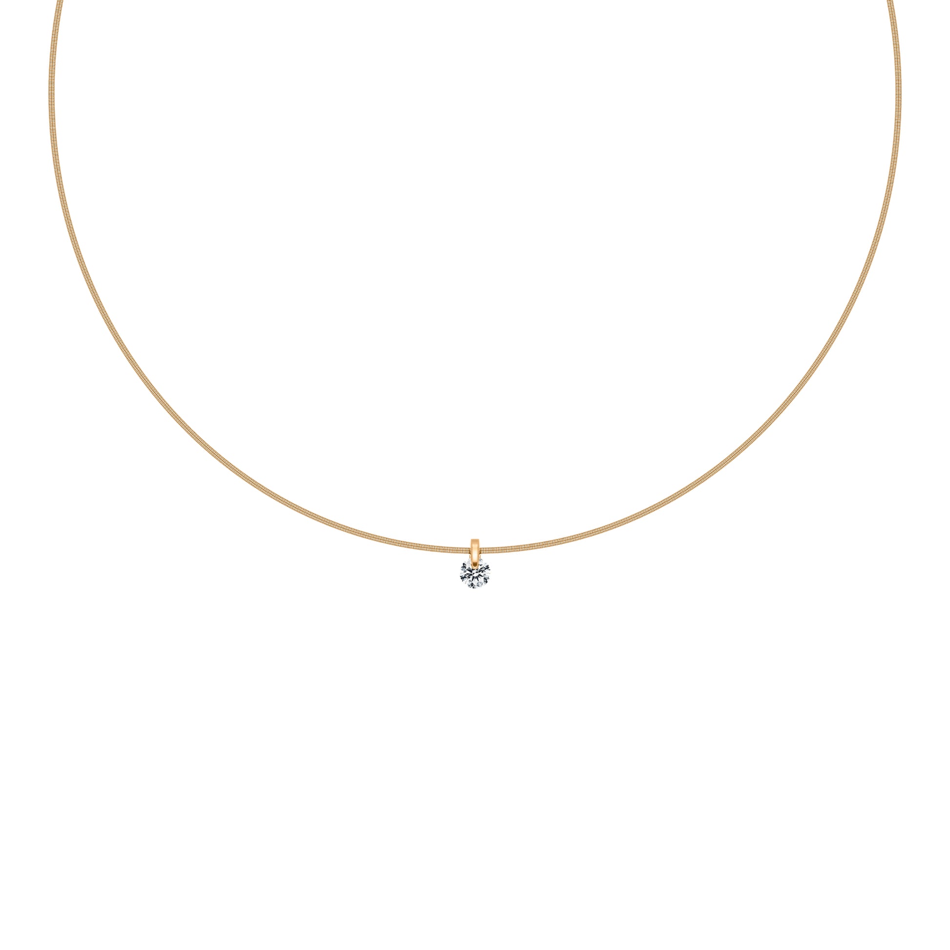 LIBERTÉ Collier, Gelbgold • Diamant von Schaffrath (114_L2N2N_050_GW)