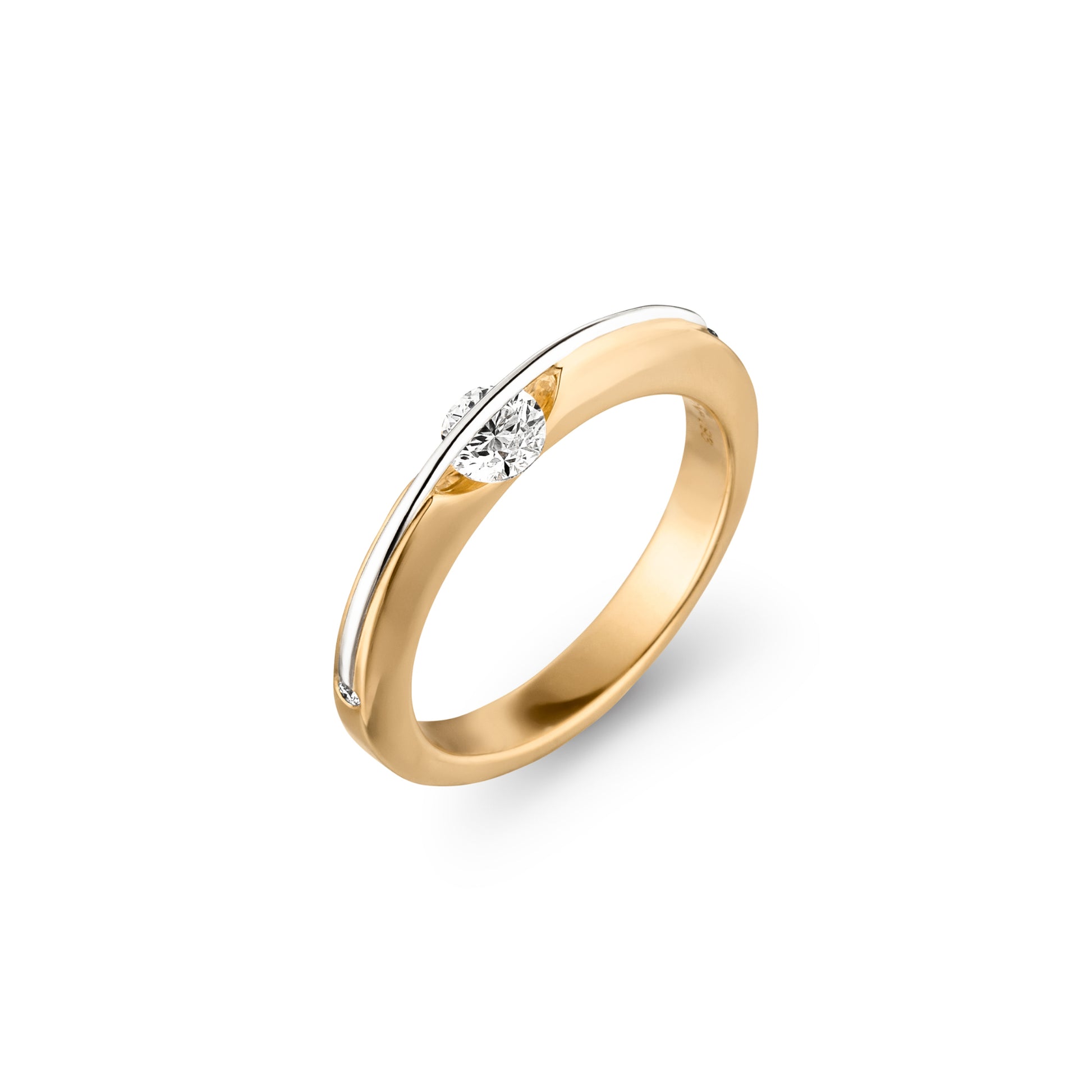 LIBERTÉ Diamantring, Gelbgold • Diamant von Schaffrath (118_L1001_30_GW)