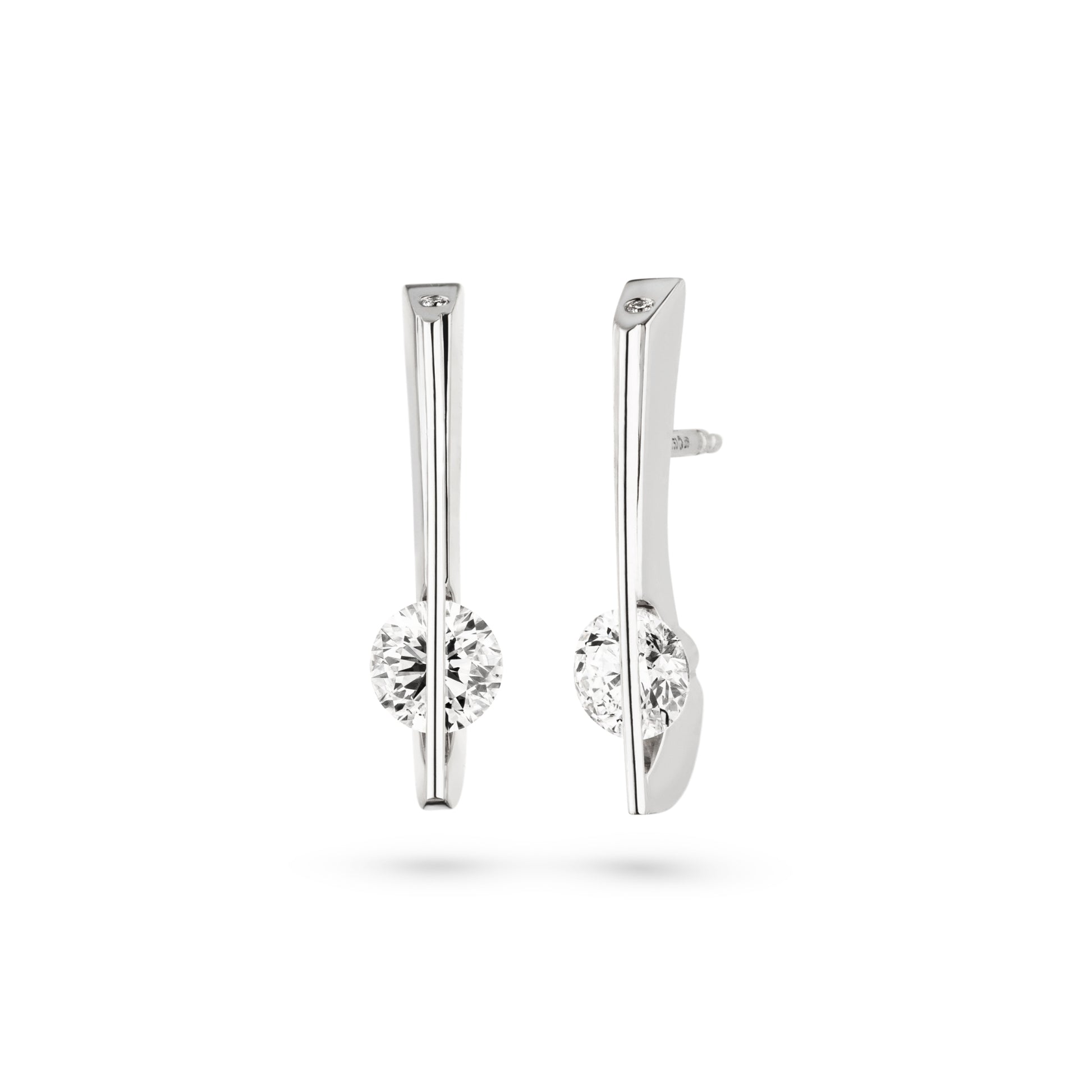 LIBERTÉ Ohrhänger, Weißgold • Diamant von Schaffrath (217_L1040_80_WW)