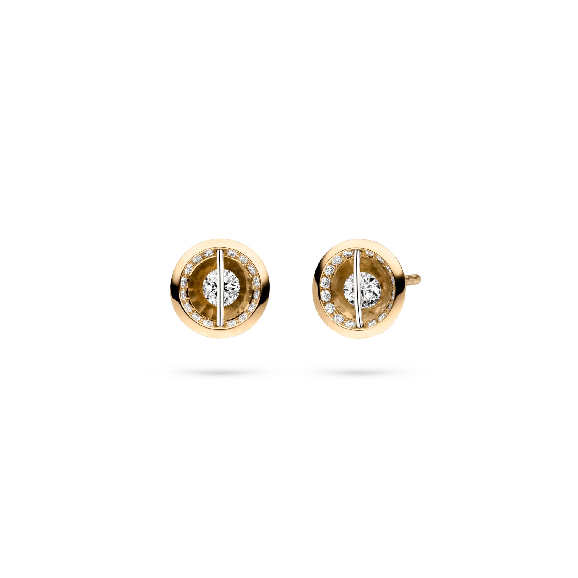 LIBERTÉ Ohrstecker, Gelbgold • Diamant von Schaffrath (117_L1064_30_GW)