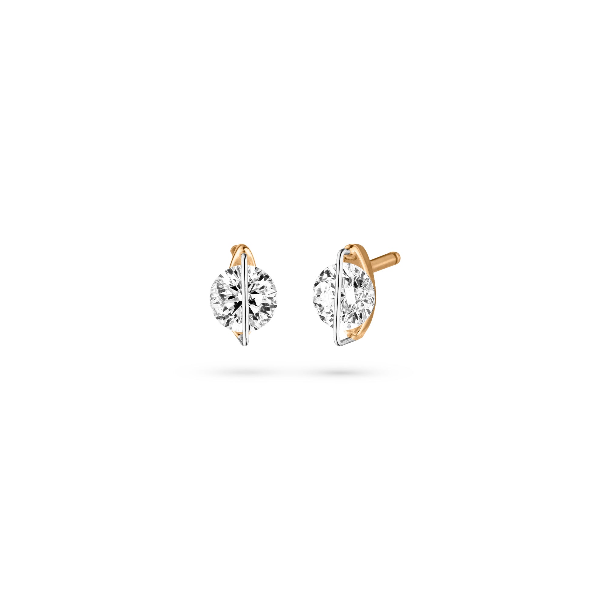 LIBERTÉ Ohrstecker, Gelbgold • Diamant von Schaffrath (117_LN004_100_GW)