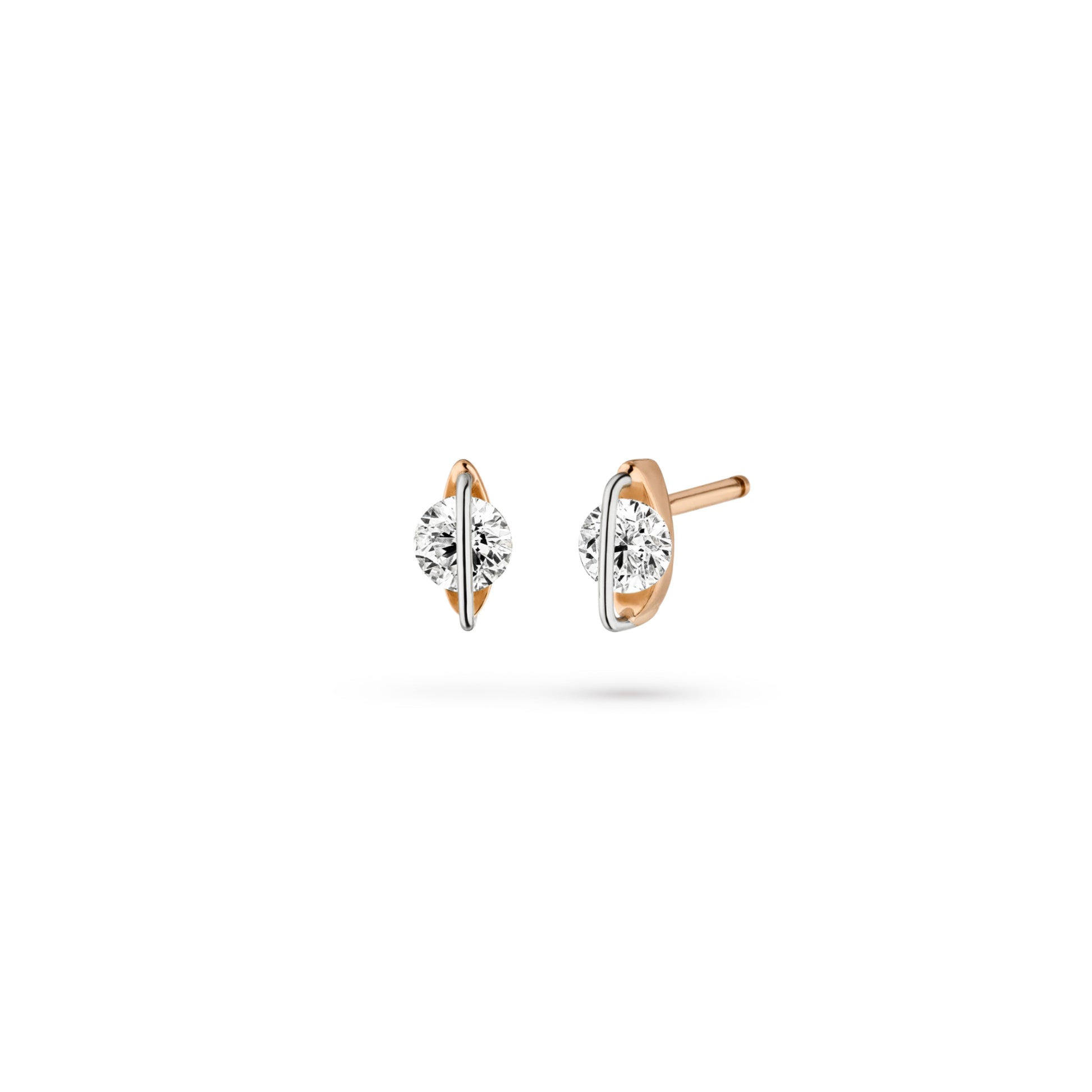 LIBERTÉ Ohrstecker, Roségold • Diamant von Schaffrath (757_LN004_40_RW)