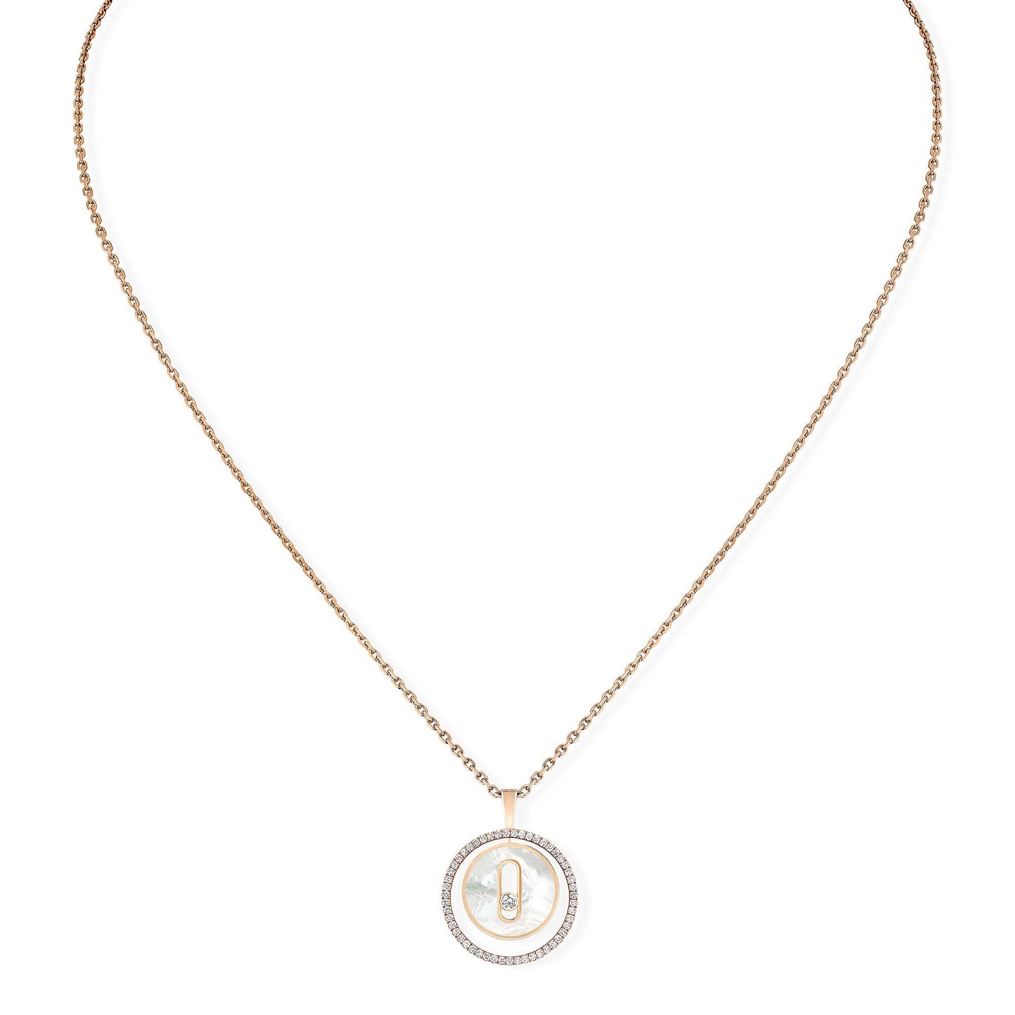 Lucky Move Kette KM Perlmutt, Roségold • Diamant • Perlmutt von Messika (11650-PG)
