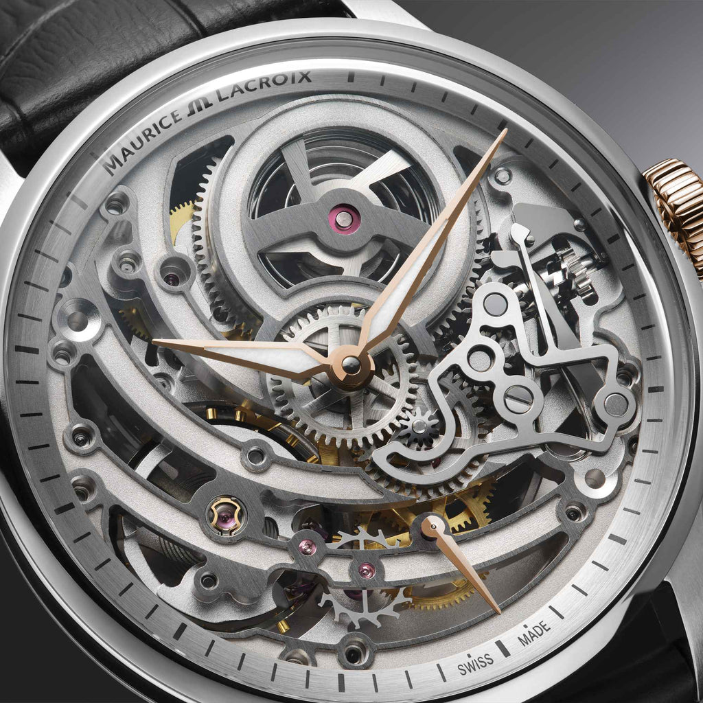 Maurice Lacroix 1975 Master Skeleton (758108-S1S12-001-3) aus Leder, Edelstahl