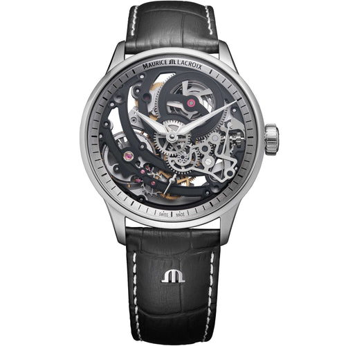 Maurice Lacroix 1975 Master Skeleton (758108-SS001-090-2) aus Leder, Edelstahl