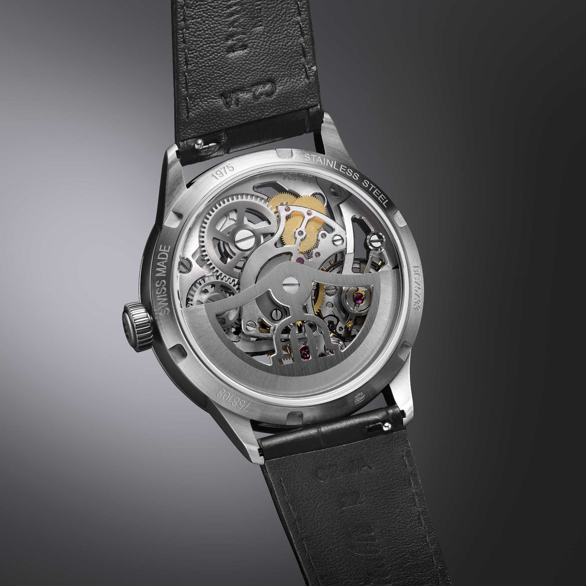 Maurice Lacroix 1975 Master Skeleton (758108-SS001-090-2) aus Leder, Edelstahl