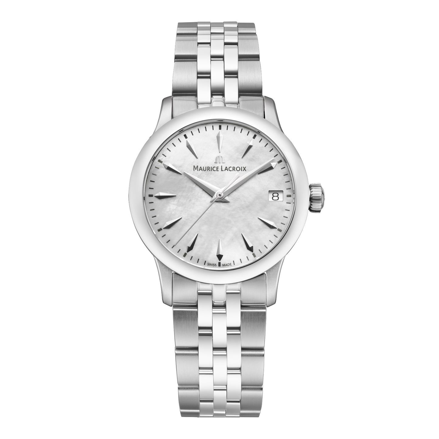 Maurice Lacroix 1975 Quartz 33mm (751006-SS002-160-1) aus Edelstahl mit Perlmutt