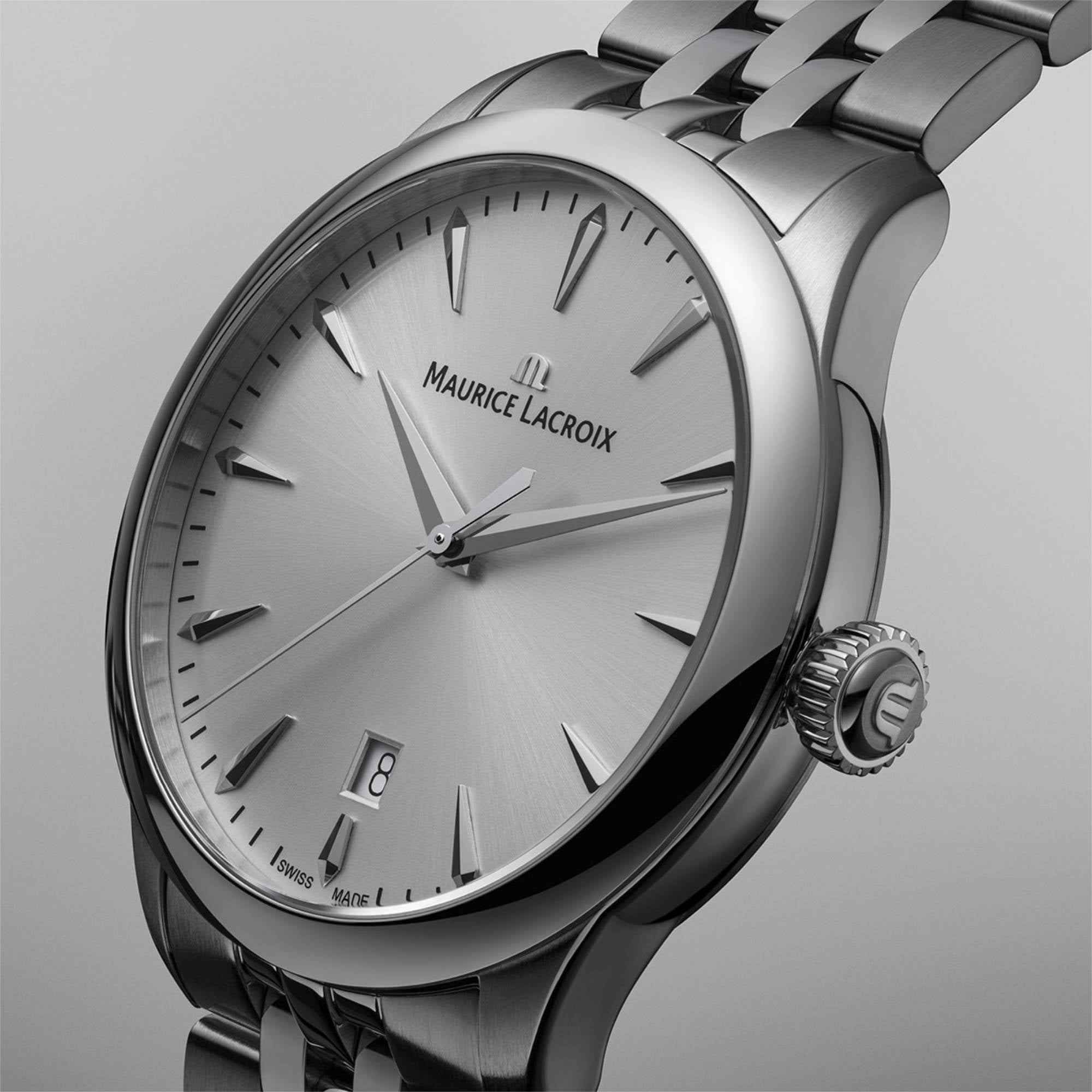 Maurice Lacroix 1975 Quartz 39 mm (751007-SS002-130-1) aus Silber