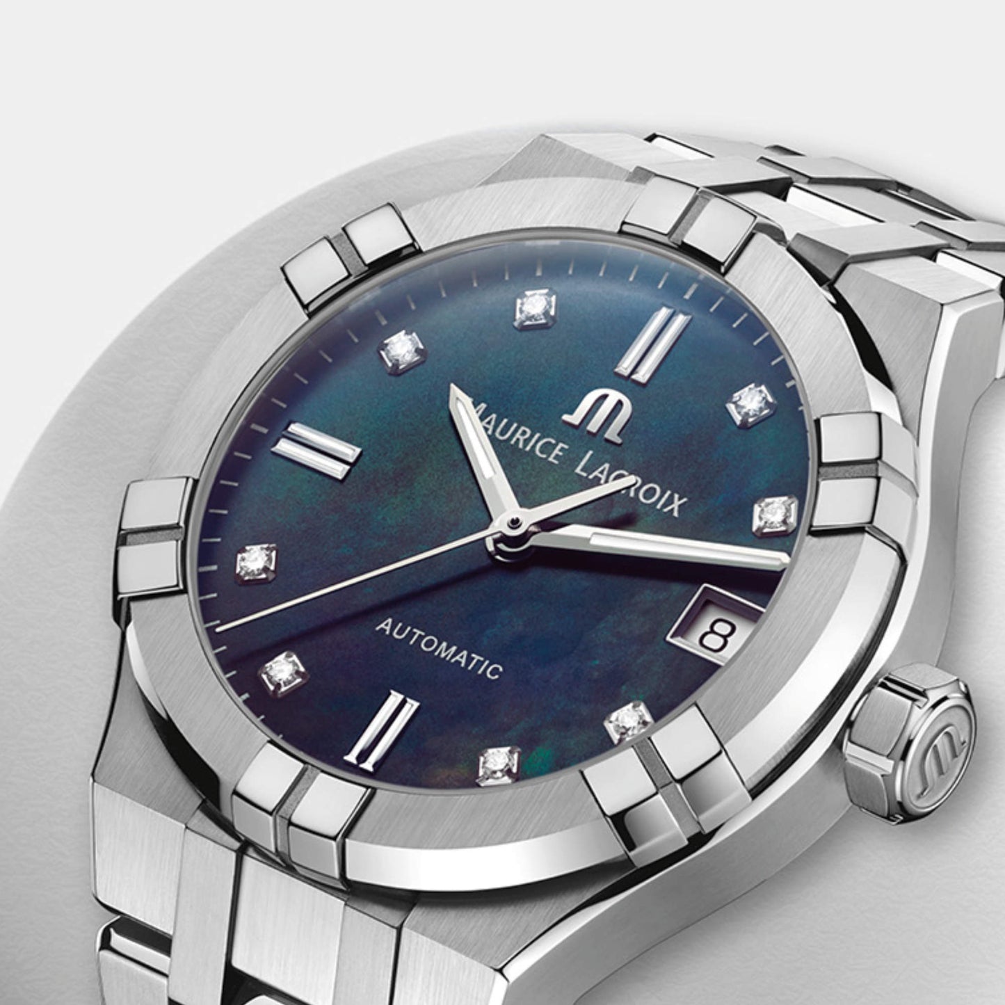 Aikon Automatic, Edelstahl • Diamant • Perlmutt von Maurice Lacroix (AI6006-SS002-370-1)