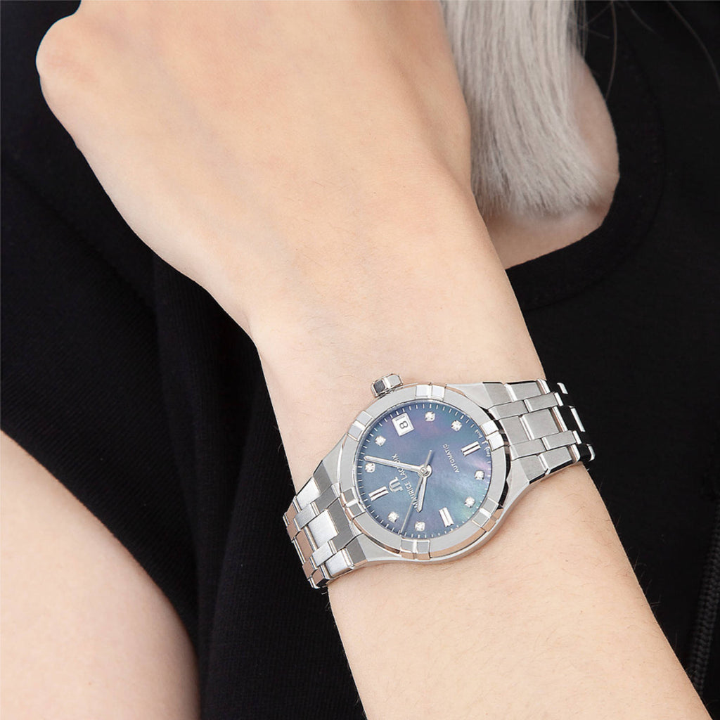 Maurice Lacroix Aikon Automatic (AI6006-SS002-370-1) aus Edelstahl mit Diamant und Perlmutt
