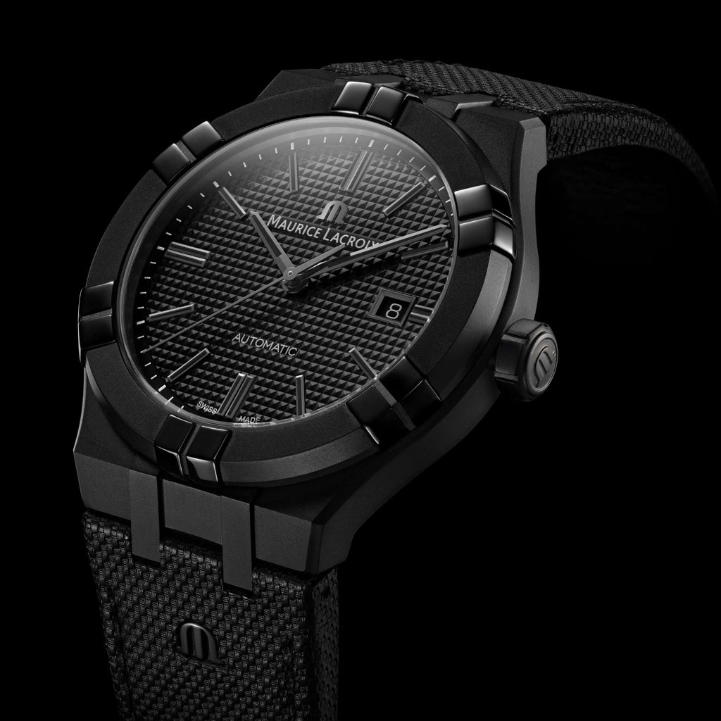 Maurice Lacroix Aikon Automatic (AI6008-PVB01-330-1) aus Leder, Edelstahl