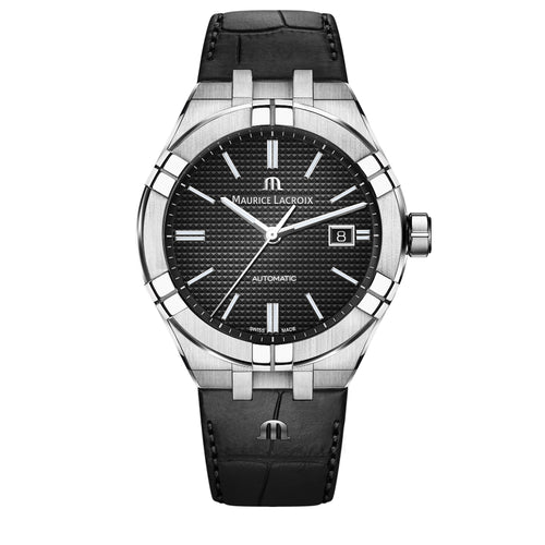 Maurice Lacroix Aikon Automatic Date 42mm (AI6008-SS001-330-1) aus Leder, Edelstahl