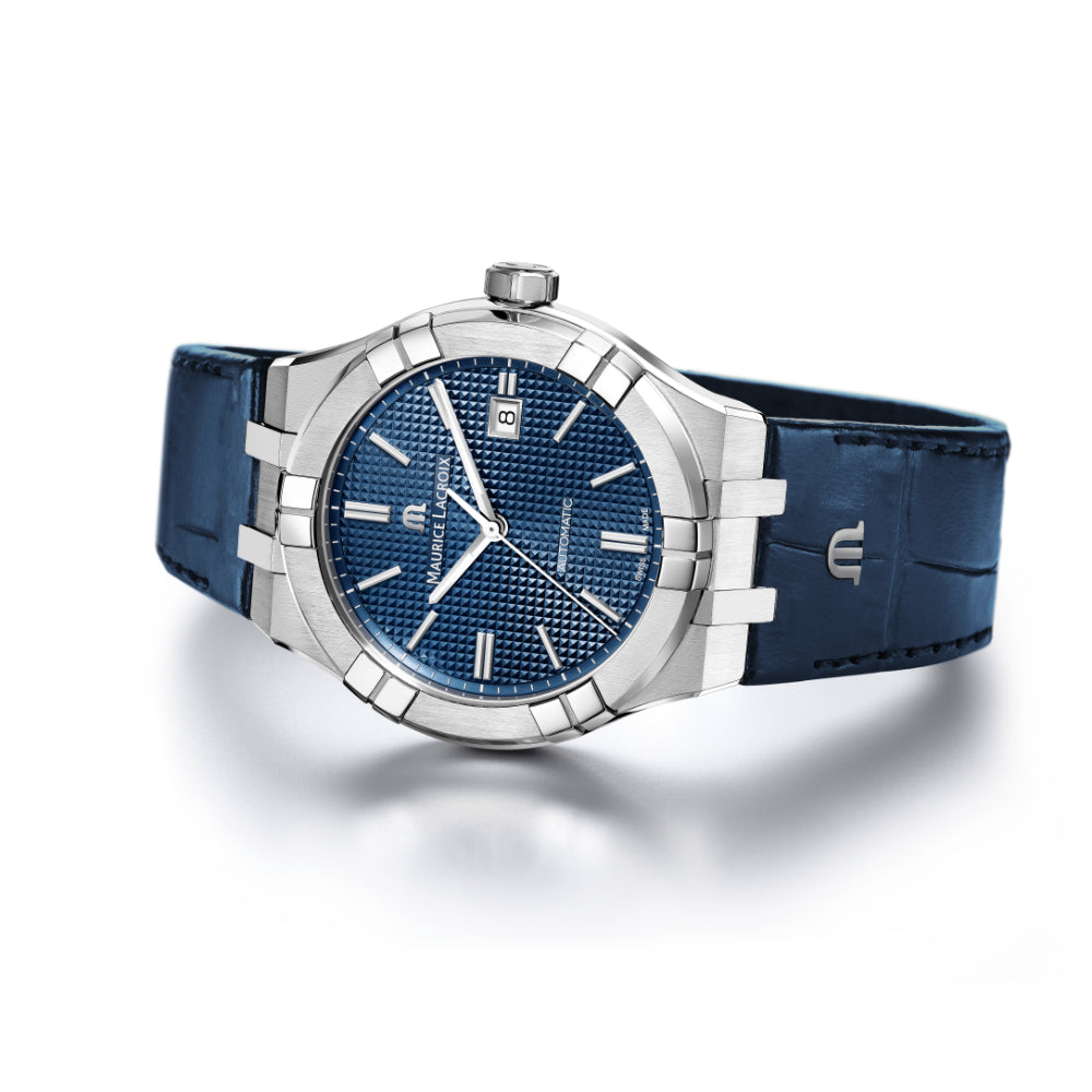 Maurice Lacroix Aikon Automatic (AI6008-SS001-430-1) aus Leder, Edelstahl