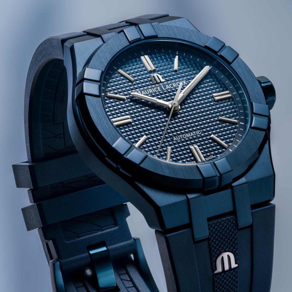 Maurice Lacroix Aikon Automatic Blue PVD Limited Edition 39mm (AI6007-PVC00-430-4) aus Edelstahl