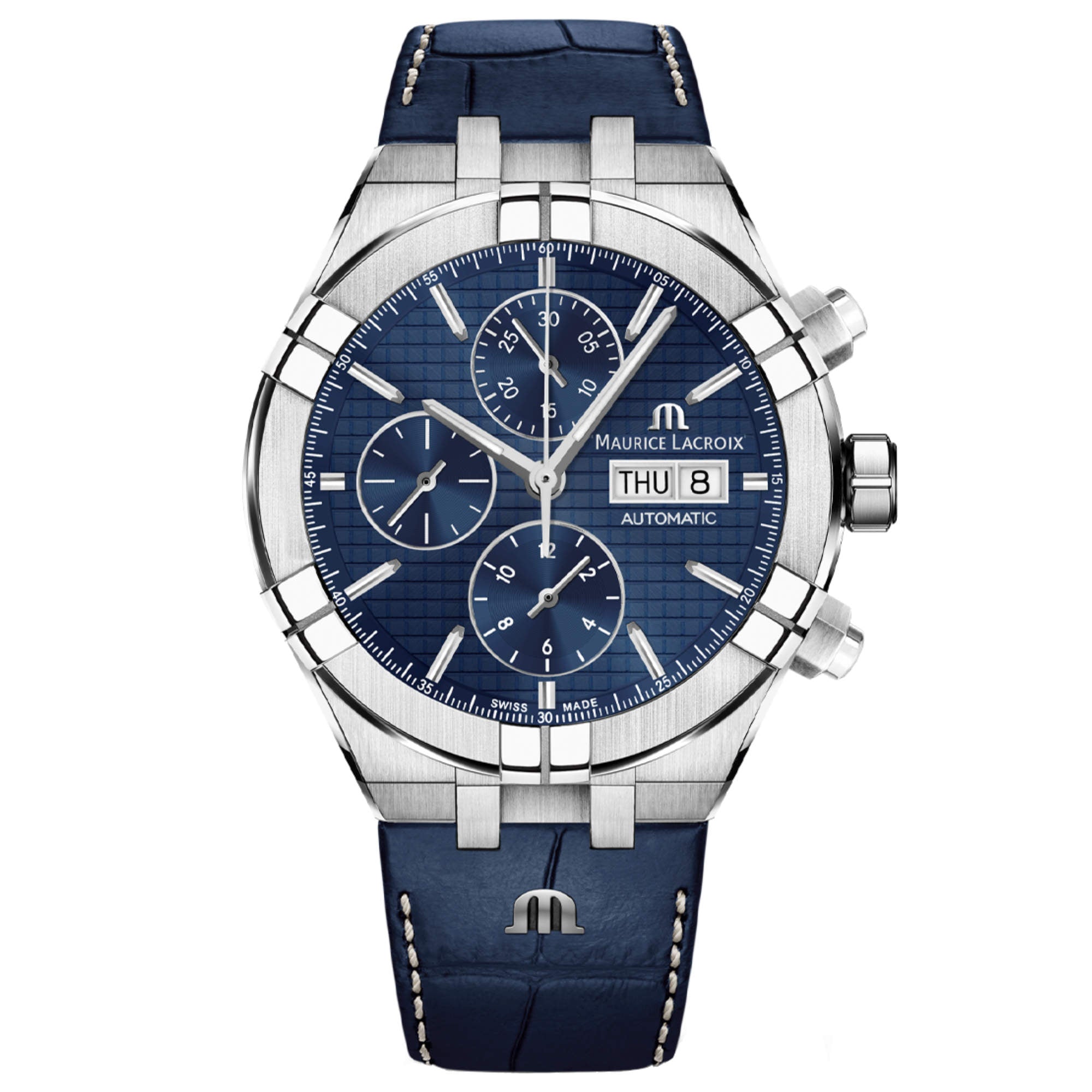 Maurice Lacroix Aikon Automatic Chronograph (AI6038-SS001-430-1) aus Leder, Edelstahl