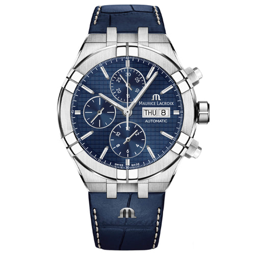 Maurice Lacroix Aikon Automatic Chronograph (AI6038-SS001-430-1) aus Leder, Edelstahl