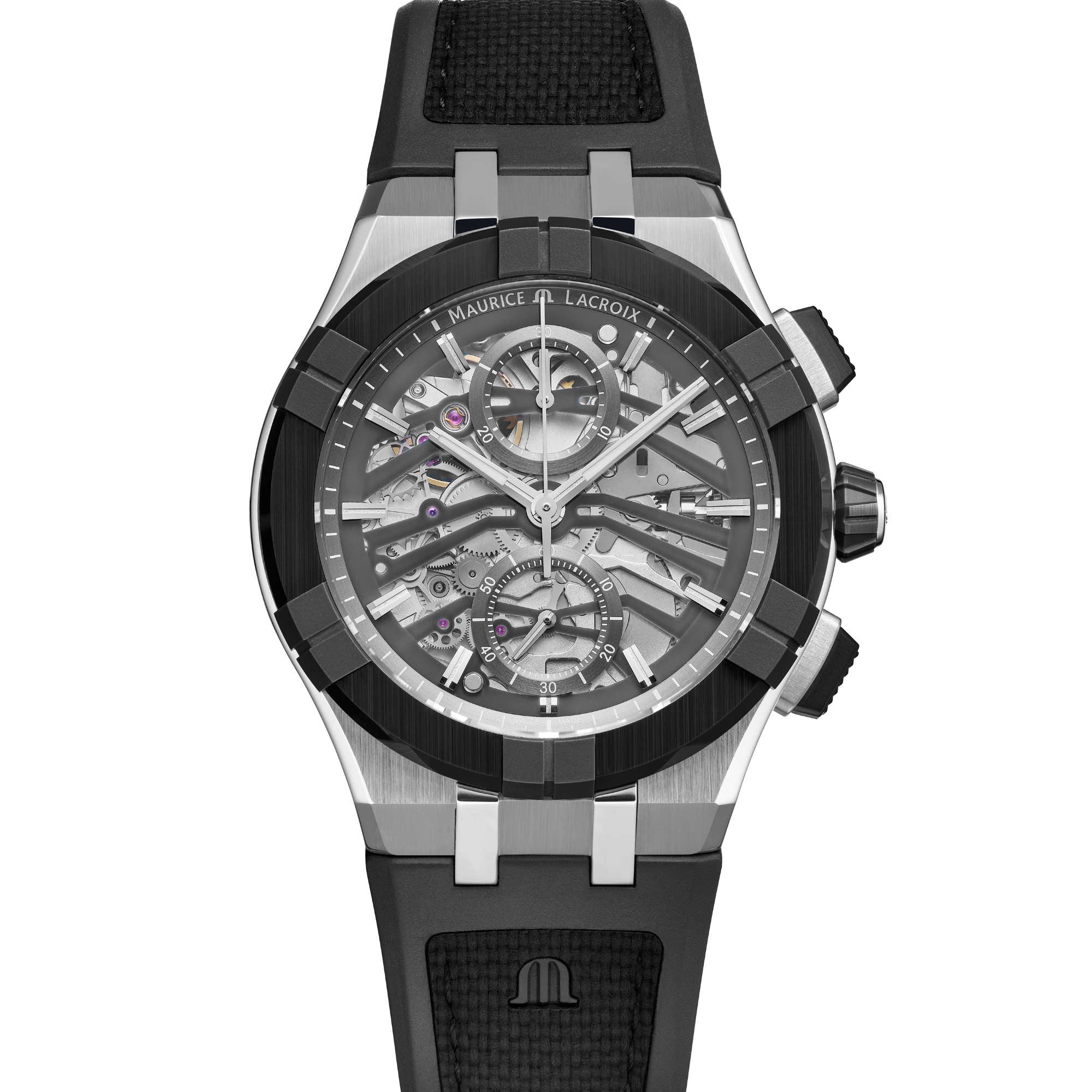 Maurice Lacroix Aikon Automatic Chronograph Skeleton (AC8018-SSL20-030-2) aus Edelstahl