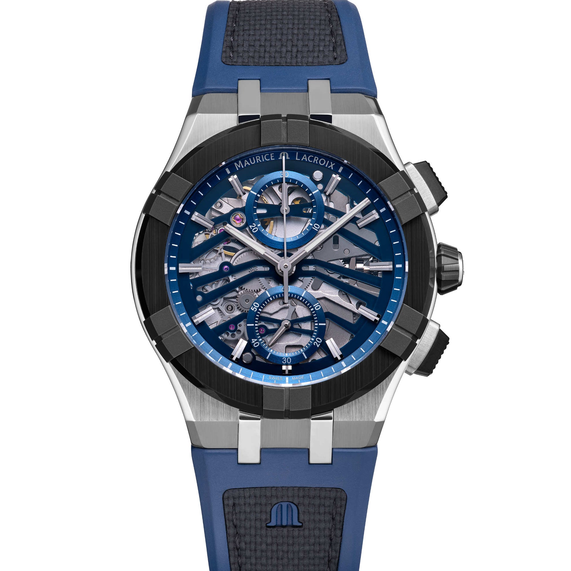 Aikon Automatic Chronograph Skeleton, Edelstahl von Maurice Lacroix (AC8018-SSL20-030-4)