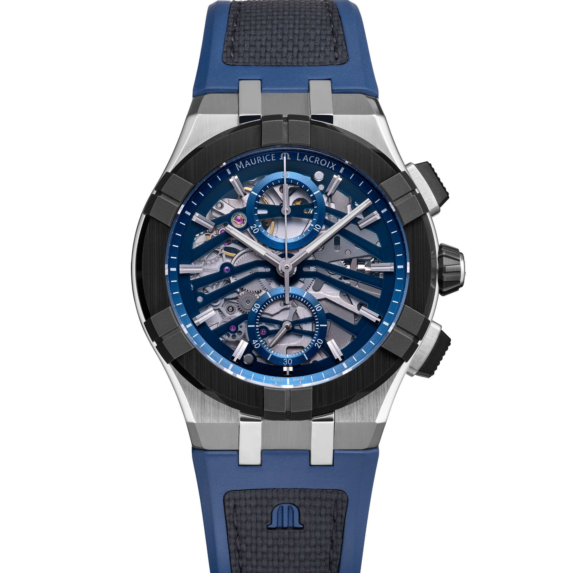 Maurice Lacroix Aikon Automatic Chronograph Skeleton (AC8018-SSL20-030-4) aus Edelstahl