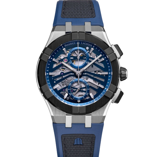 Maurice Lacroix Aikon Automatic Chronograph Skeleton (AC8018-SSL20-030-4) aus Edelstahl