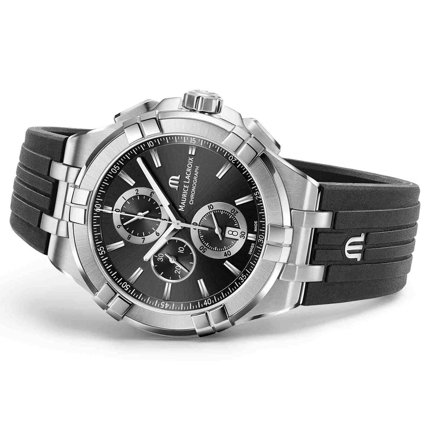 Maurice Lacroix Aikon Chronograph 44 mm (AI1018-SS001-330-2) aus Edelstahl mit Quarz