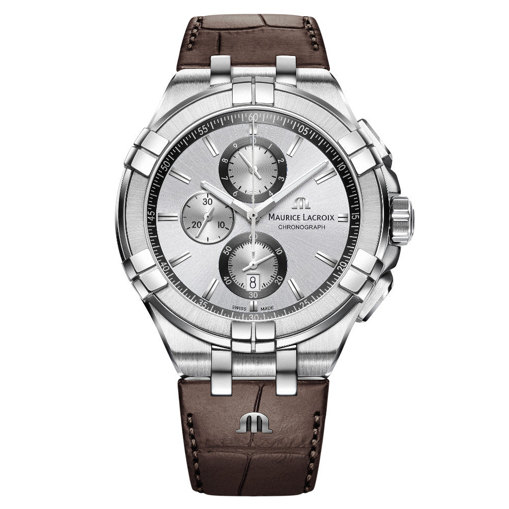 Aikon Chronograph, Leder • Diamant • Quarz von Maurice Lacroix (AI1018-SS001-130-1)