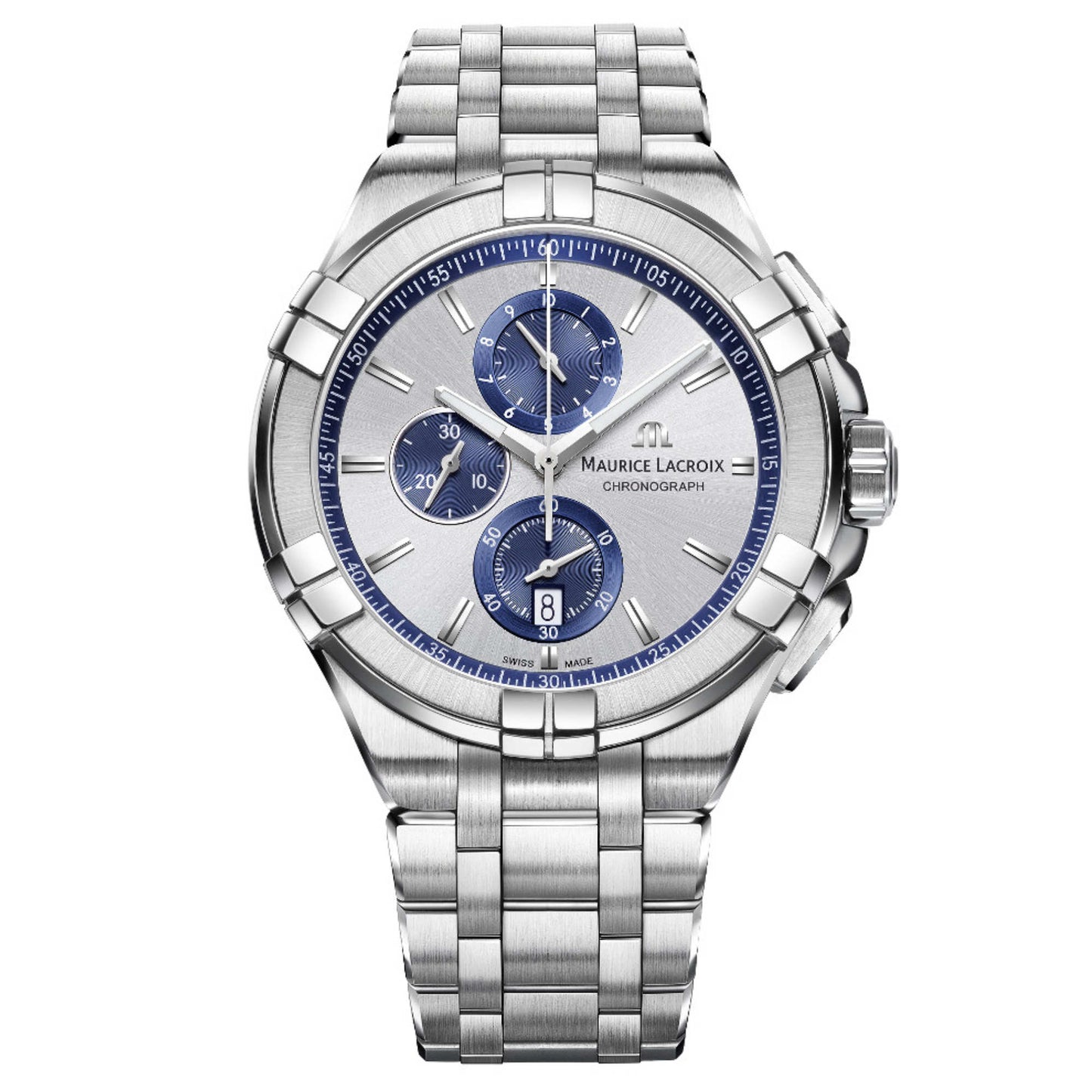 Maurice Lacroix Aikon Chronograph (AI1018-SS002-131-1) aus Silber mit Diamant und Quarz